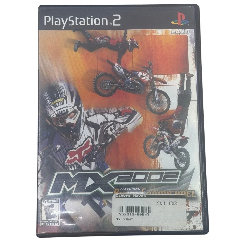 MX 2002 Featuring Ricky Carmichael Sony PlayStation 2 PS2 Game CIB SLUS 20072
